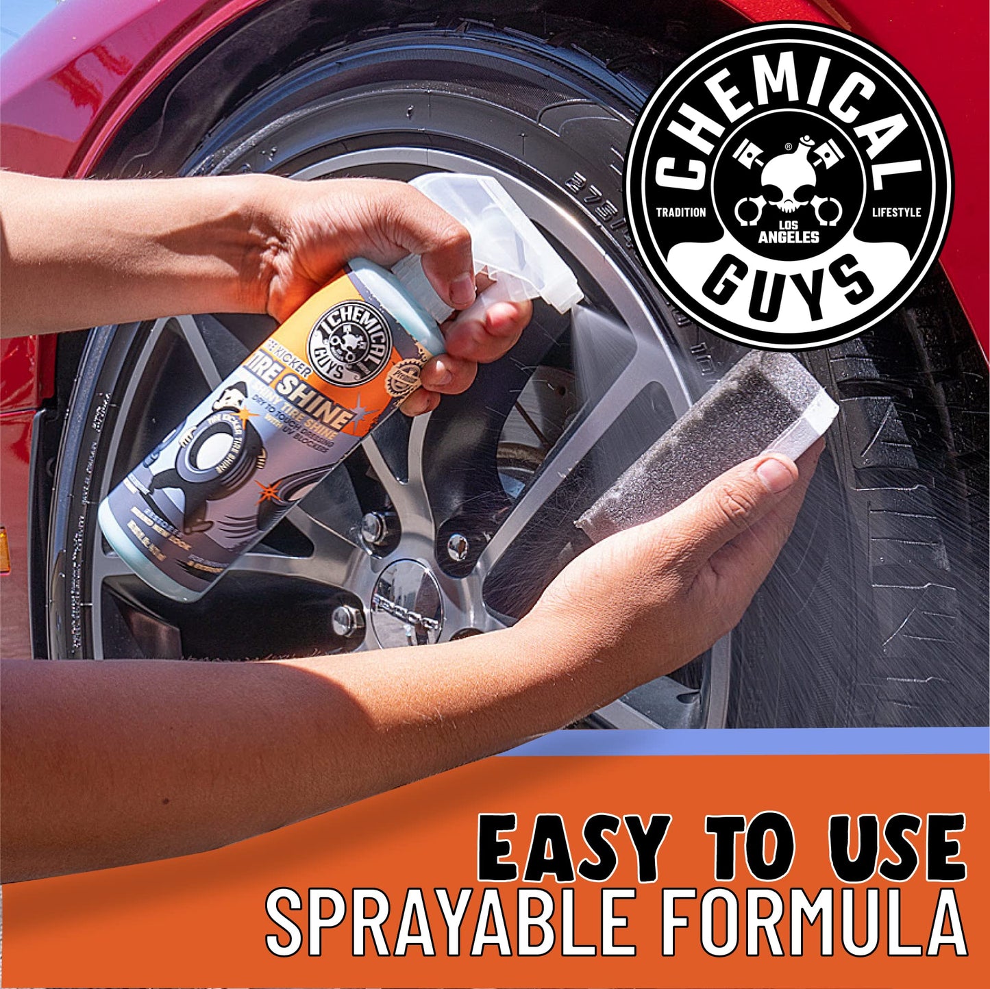 Chemical Guys, Tire Kicker Extra Glossy Tire Shine Spray, Dry Touch, 16 oz