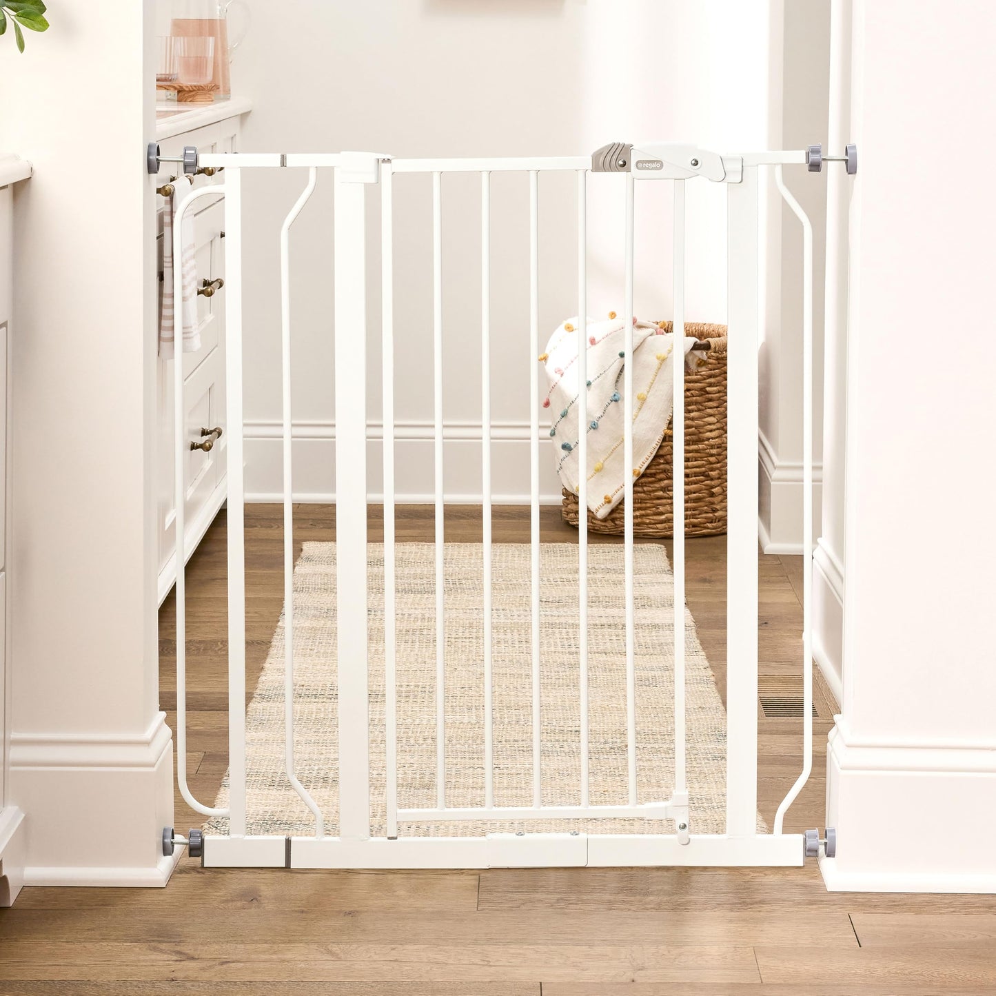 Regalo Safety 29"-38.5" Easy Step Baby Gate, Bottom of Stairs & Doorways