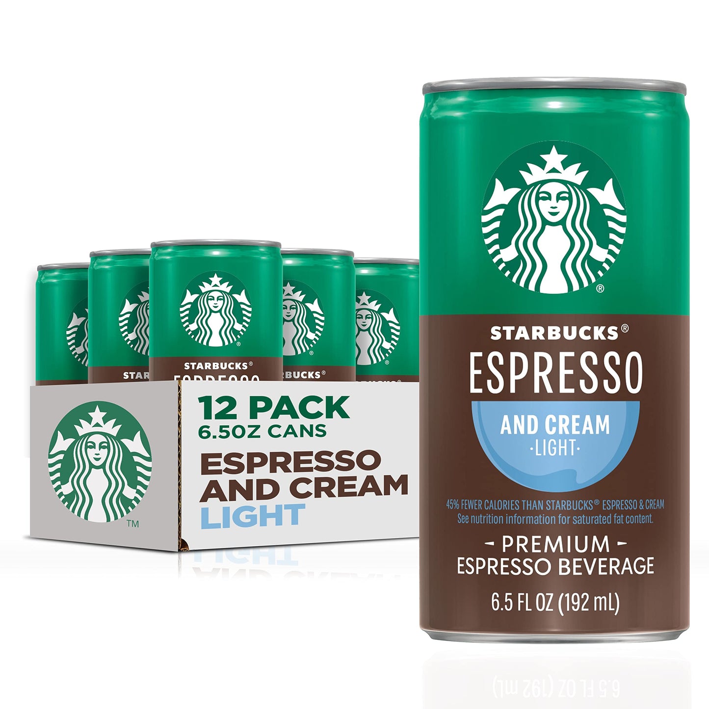 Starbucks Espresso & Cream, 6.5 Fl Oz Cans (Pack of 12)