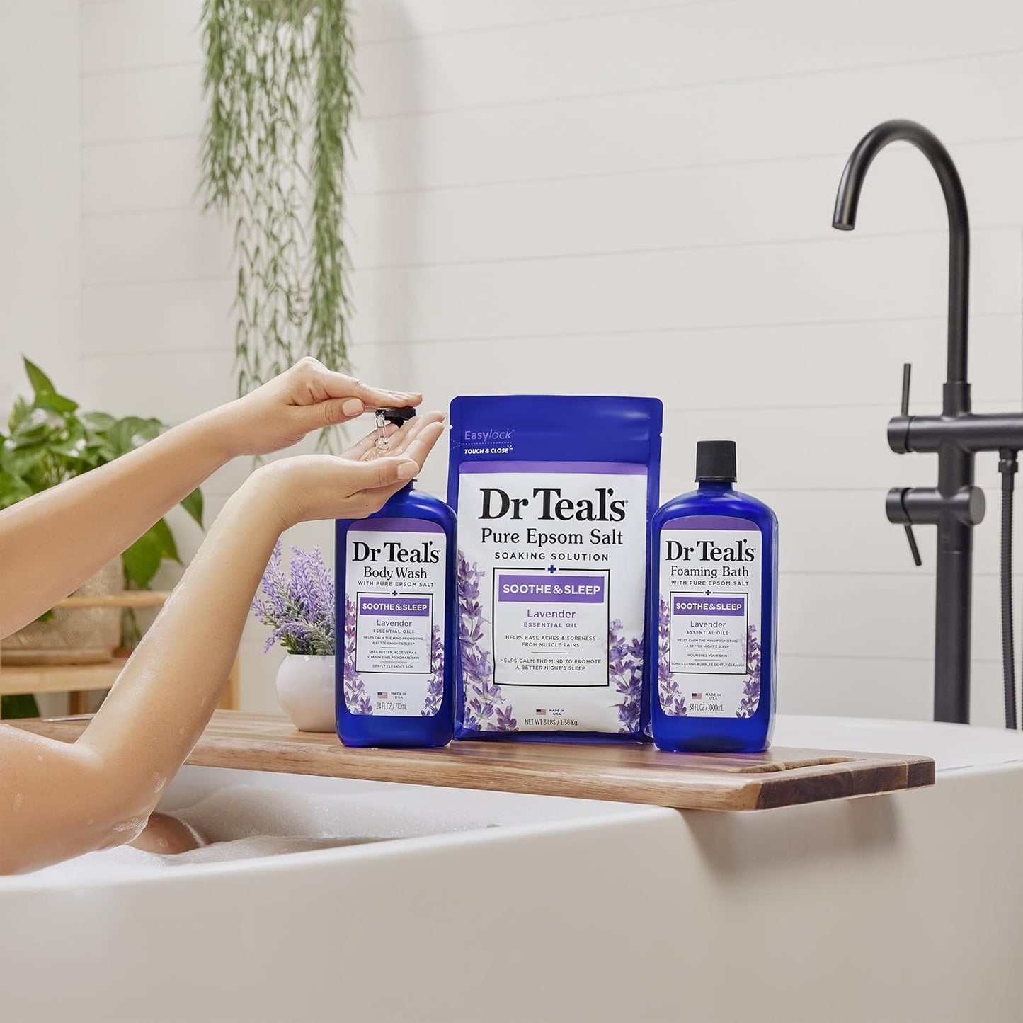Dr Teal's Body Wash with Pure Epsom Salt, Relax & Relief with Eucalyptus & Spearmint, 24 fl oz (Pack of 2)