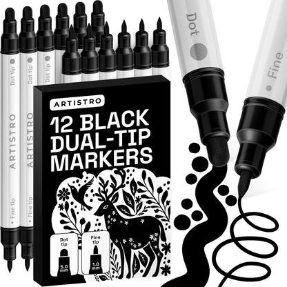 ARTISTRO Dual-Tip Acrylic Paint Marker Pens - Set of 36