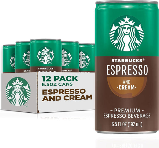 Starbucks Espresso & Cream, 6.5 Fl Oz Cans (Pack of 12)