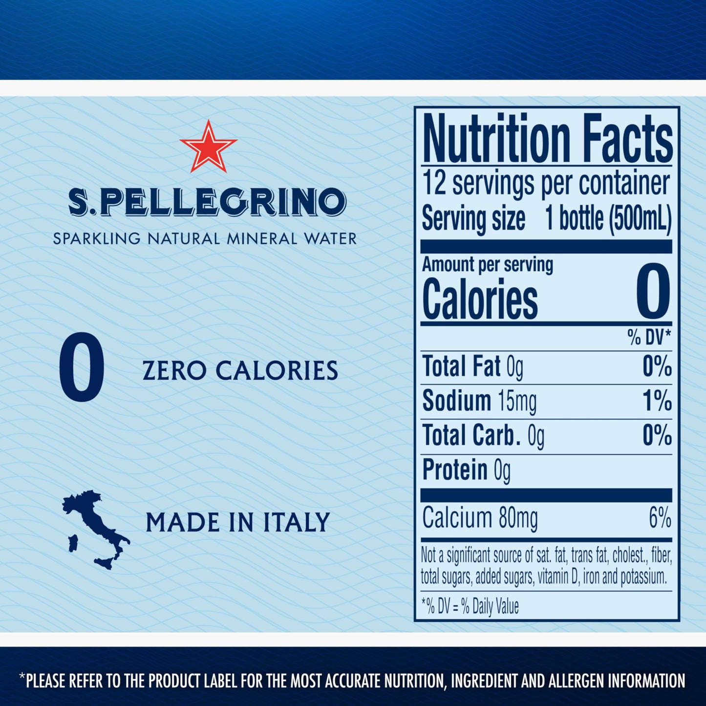 S.Pellegrino Sparkling Natural Mineral Water, Plastic Bottles, 16.9 Fl Oz (Pack of 12)