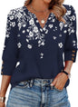 WIHOLL 3/4 Length Sleeve Womens Tops with Button Cuffs Dressy Casual V Neck Summer Outfits Early Fall Fashion Spring Clothes