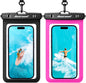 Hiearcool Waterproof Phone Pouch, Waterproof Phone Case, Black&Green 2-Pack