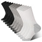 BAMBOO COOL Men's Crew Socks Athletic Cushioned Moisture Wicking 6 Pairs
