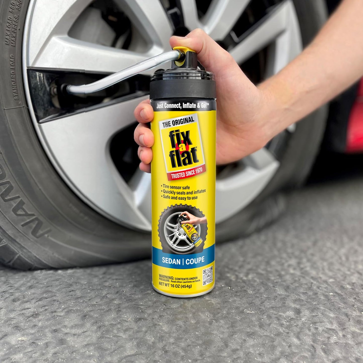 Fix-A-Flat Tire Repair, 16 oz, 2-Pack | Emergency Use | Eco-Friendly Formula | For Standard Tires | Universal Fit