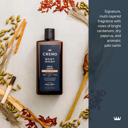 Cremo Body Wash for Men, Cypress Santal, 16 Fl Oz