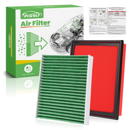 Engine+Cabin Air Filter Fit for 2014-2020 Rogue, 2017-2022 Rogue Sport