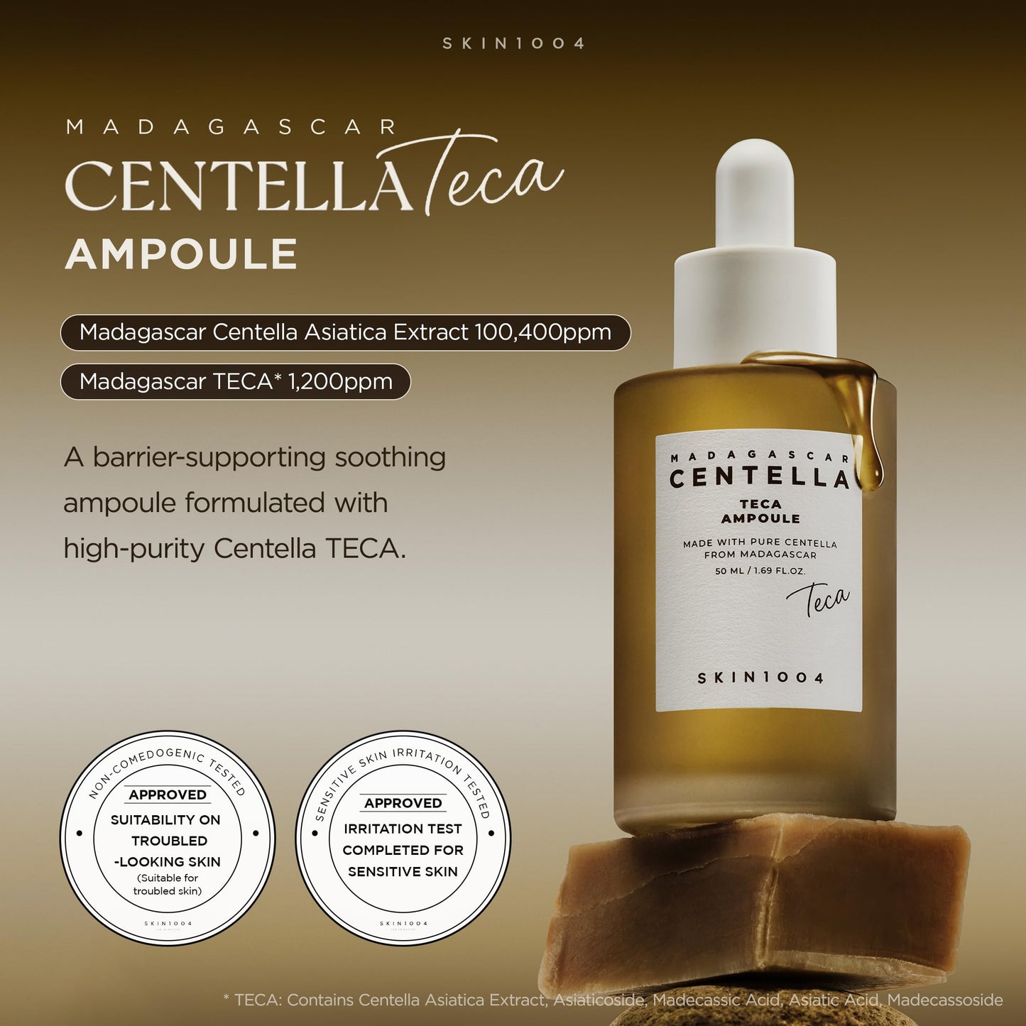 SKIN1004 [Hudson's Pick] Madagascar Centella Ampoule, Korean Face Serum with Centella Asiatica for Hydrating & Moisturizing, Soothing Facial Serum for Skin Balance, Korean Skin Care, 1.85 fl.oz, 55ml