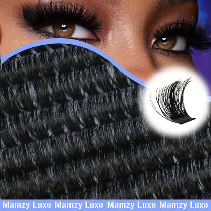 Lash Clusters Wispy 100D Eyelash Clusters 10-18mm Fluff Cluster Eyelash Extensions D Curl No Plastic Feel Individual Lashes Extension 204 Pcs Versatile False Eyelashes Clusters