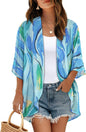 CHICGAL Womens Floral Kimono Cardigan Beach Cover Up Casual Summer Tops