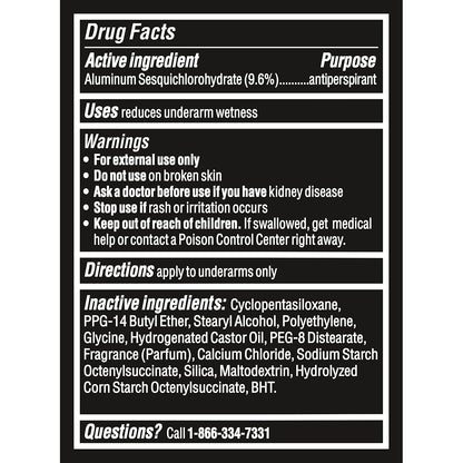 Degree Men UltraClear Antiperspirant Black+White Sweat & 2 Count 2.7 oz
