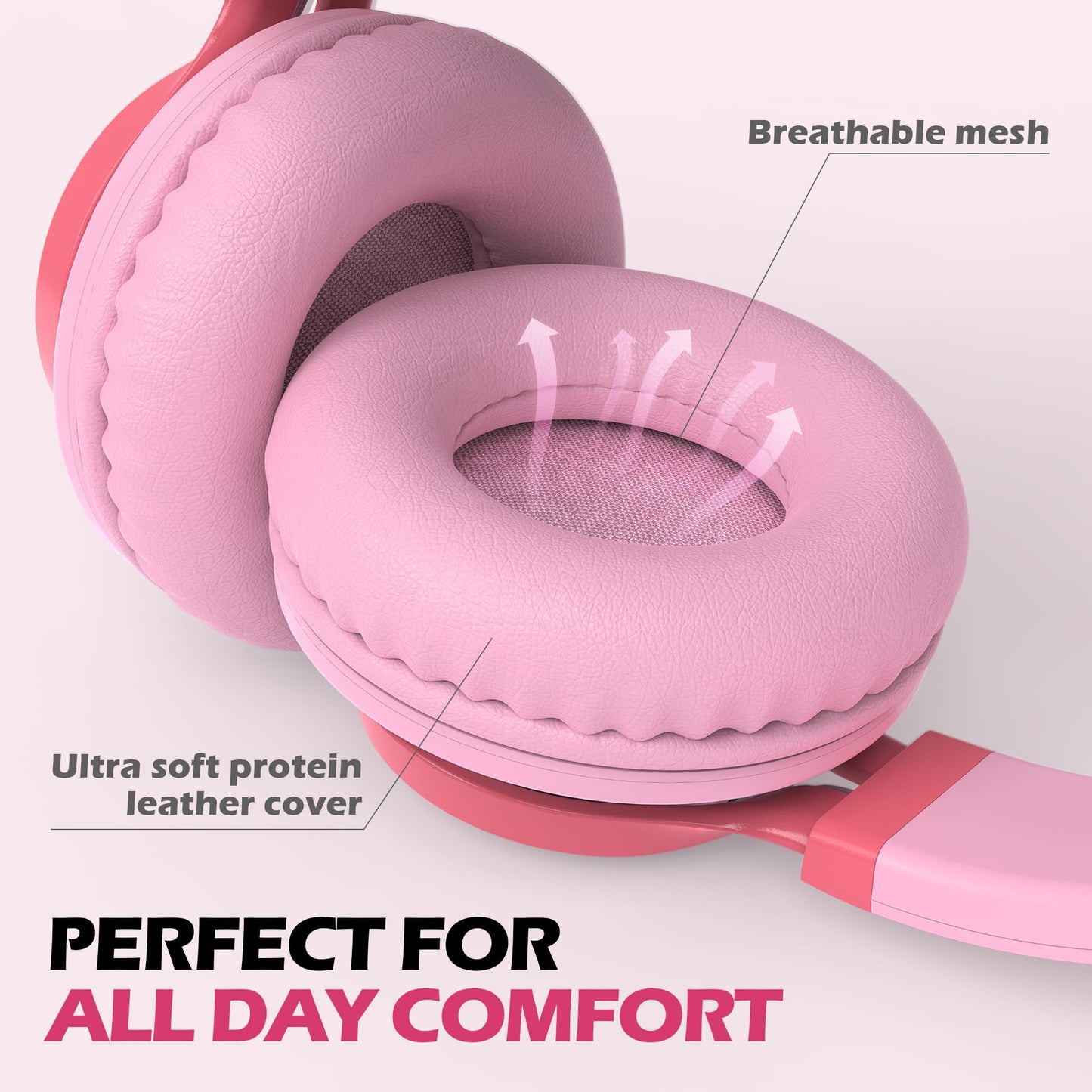 AILIHEN C8 Kids Wired Headphones with Mic for School, 3.5mm Jack, BlackBlue