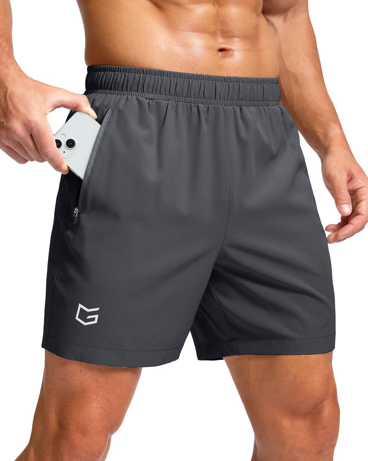 G Gradual Men's Athletic Running Shorts with 2 Zipper Pockets 7"/ 5"/ 9"