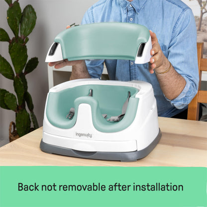 Ingenuity Baby Base 2-in-1 Booster Feeding and Floor Seat with Self-Storing Tray - Cashmere