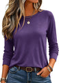 Zeagoo Women's Casual Shirts Long Sleeve Tops Crewneck Tshirts Fall Clothes