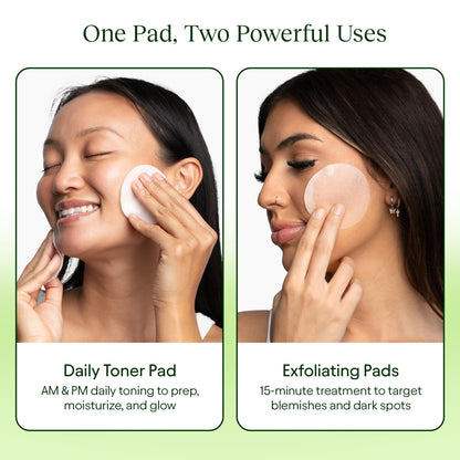 JIYU Toning Polish Pads - Korean Skincare for Dark Spots, Wrinkles & Dull Skin - Hydrating Facial Treatment with Snail Mucin, Niacinamide, Peptides & Centella - 2-Pack, 200 Pads