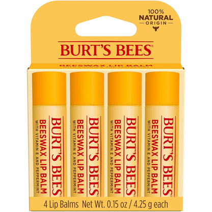 Burt's Bees Lip Balm, Pomegranate, 0.15 oz., 4 Tubes