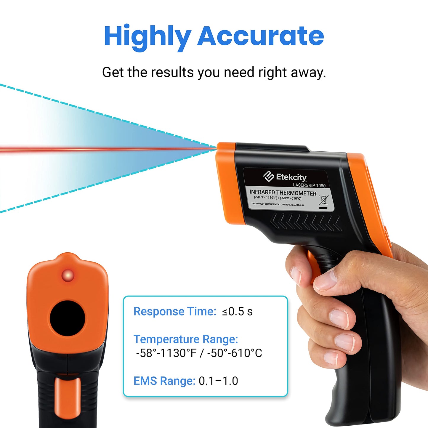 Etekcity Infrared Thermometer Laser Temperature Gun 774