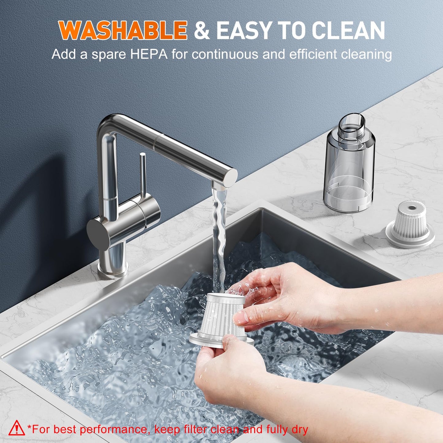 KMM Handheld Car Vacuum Cleaner, Hand Held Vacuum Cleaner and Air Duster
