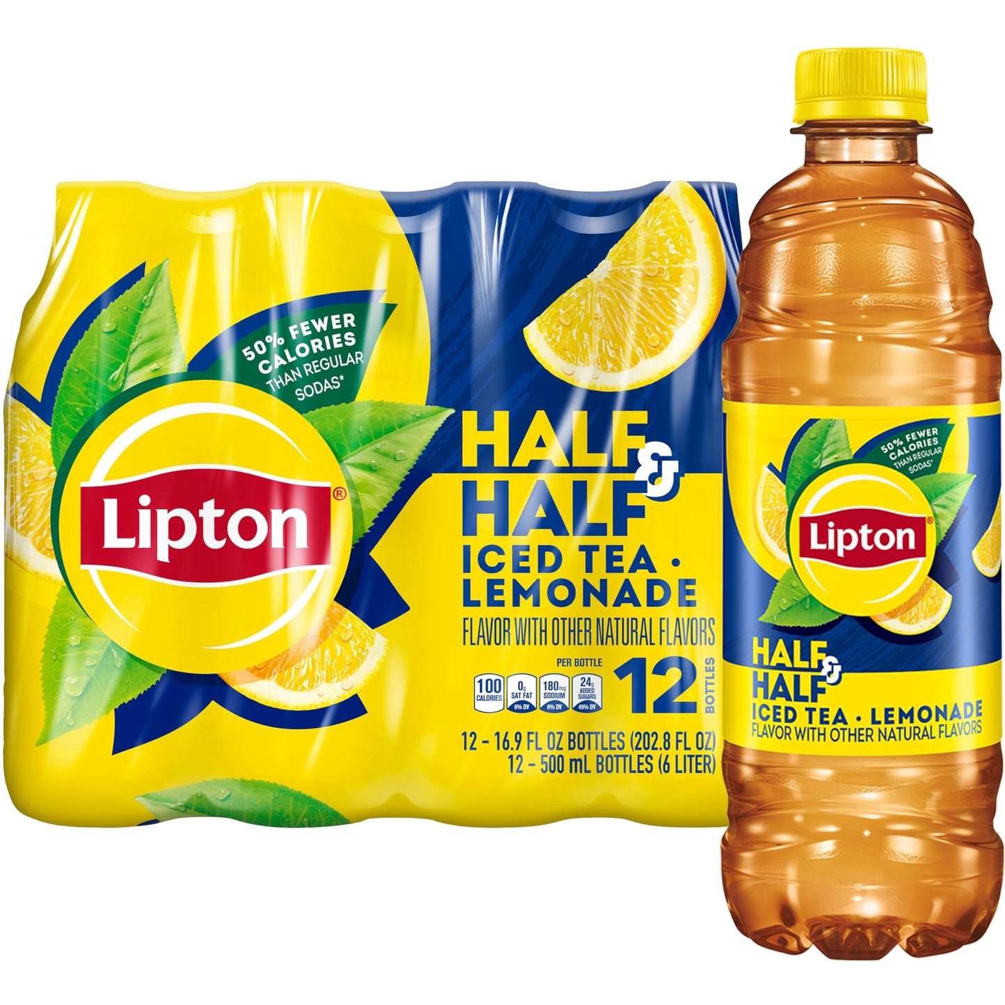 Lipton Iced Tea Lemon, 16.9 Fl Oz Bottles (Pack of 12)