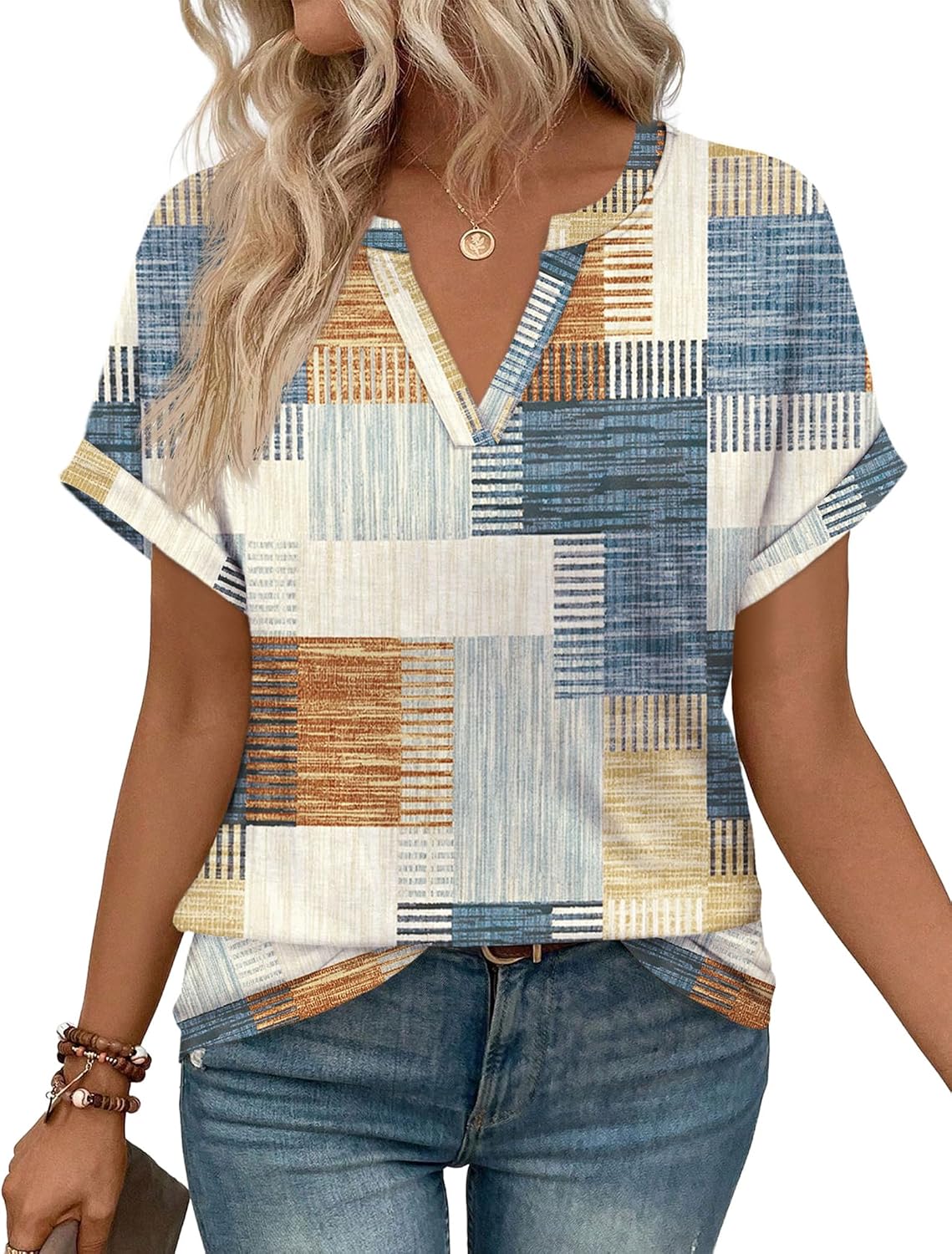WIHOLL Womens Blouses Spring Tops Short Sleeve Shirts Dressy Casual Summer Vacation Fashion Clothing 2026
