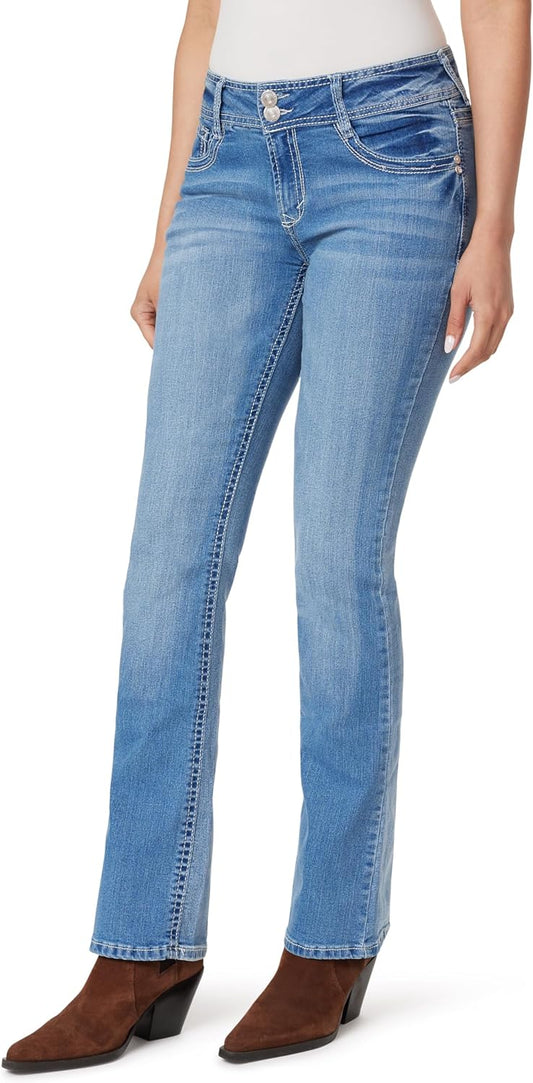 WallFlower Luscious Curvy Bootcut Jeans for Women, Sizes 0-24