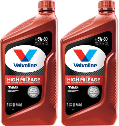 Valvoline MaxLife High Mileage 5W-30 Synthetic Blend Motor Oil 5 Quart