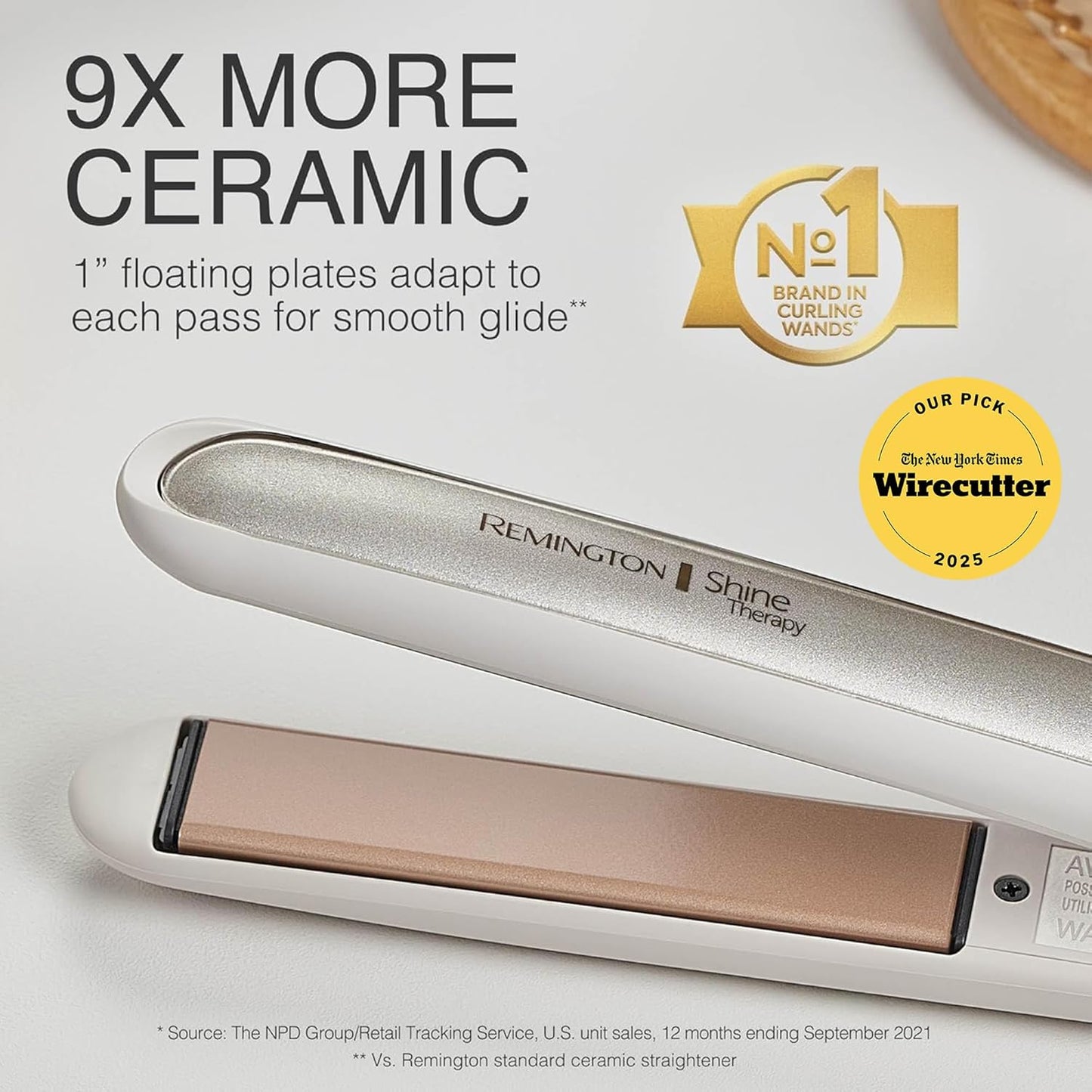 Remington Shine Therapy 1 Inch Hair Straightener, Argan Oil & Keratin