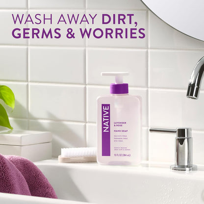 Native Liquid Hand Soap, Toasted Vanilla & Honey Scent, Non-Drying Formula for Soft, Smooth Hands, Made with Plant-Based Cleansers, Sulfate & Paraben Free, 13 oz Bottle