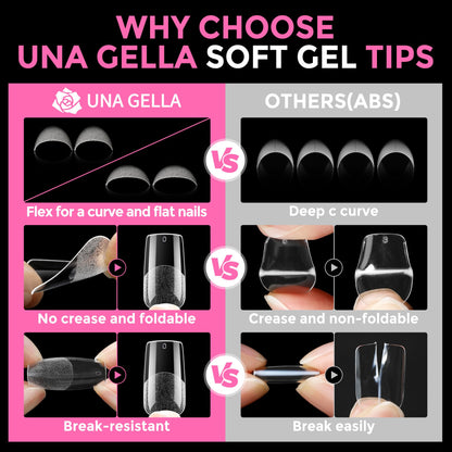 UNA GELLA 15g Nail Glue for Press On Nails with 20ml Nail Glue Remover Kit