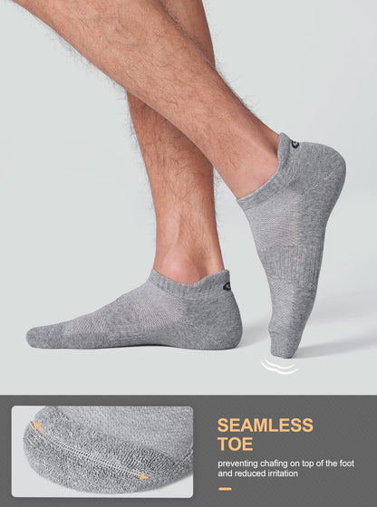 CS CELERSPORT 6 Pairs Ankle Athletic Running Socks Low Cut Sports Tab Socks for Men and Women