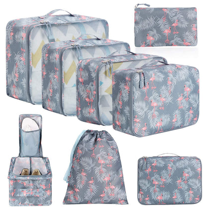 BAGAIL 8 Set Packing Cubes Luggage Packing Organizers for Travel Accessories-Cream