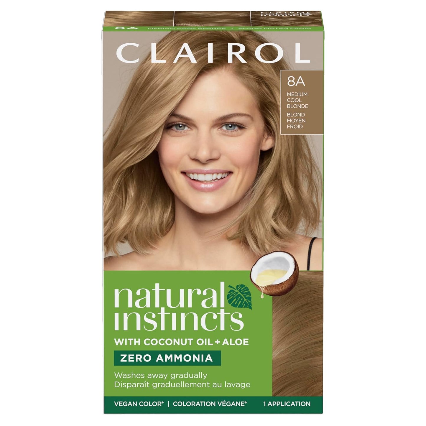 Clairol Natural Instincts Demi-Permanent Hair Dye, 4 Dark Brown | 1 Pack