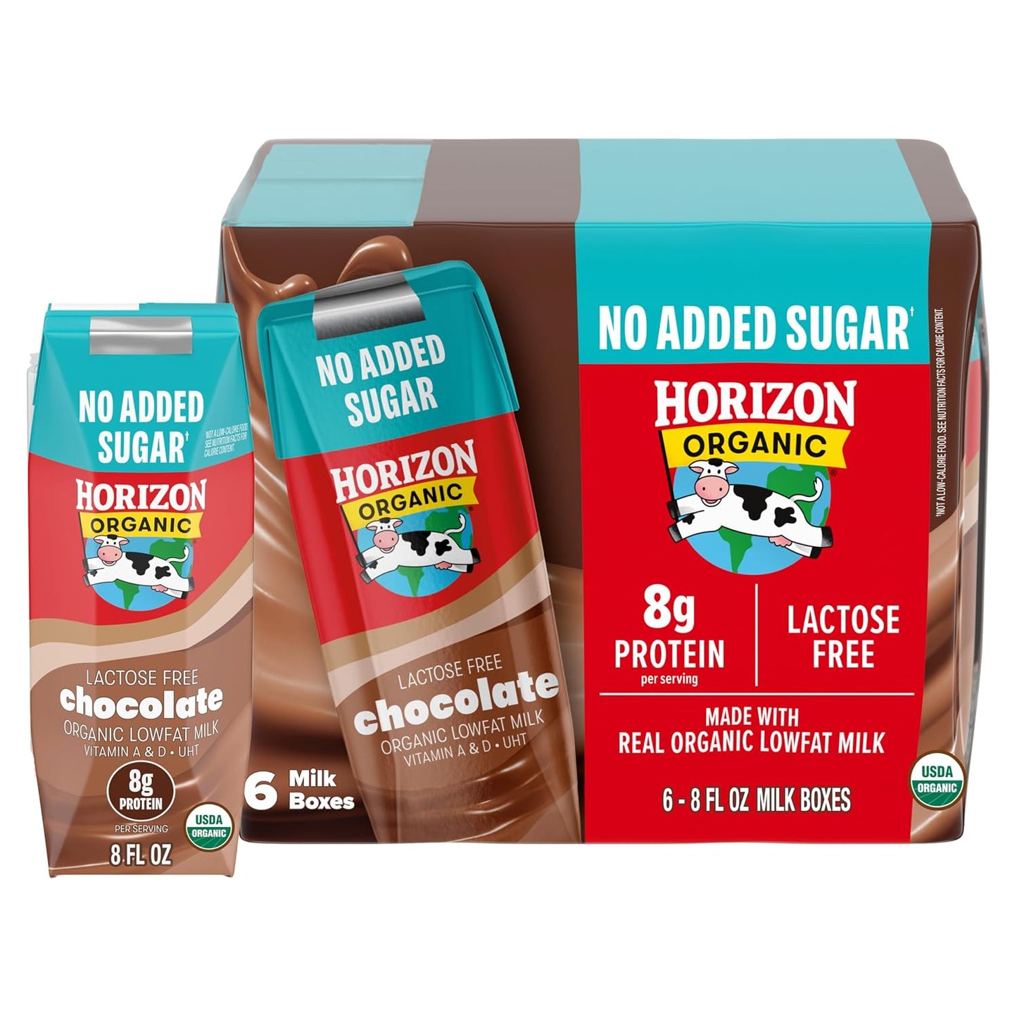 Horizon Organic Shelf Stable Whole Milk Boxes, Pack of 18-8g Protein per Serving