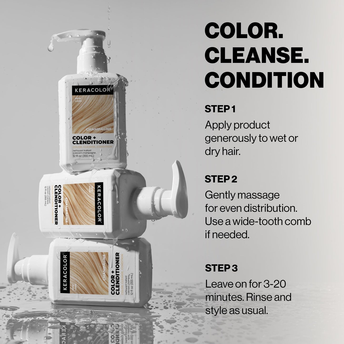 Keracolor Color + Clenditioner, Semi-Permanent Hair Color, 23 Shades