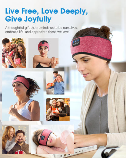 MUSICOZY Sleep Headphones Bluetooth Headband Headphones for Side Sleepers