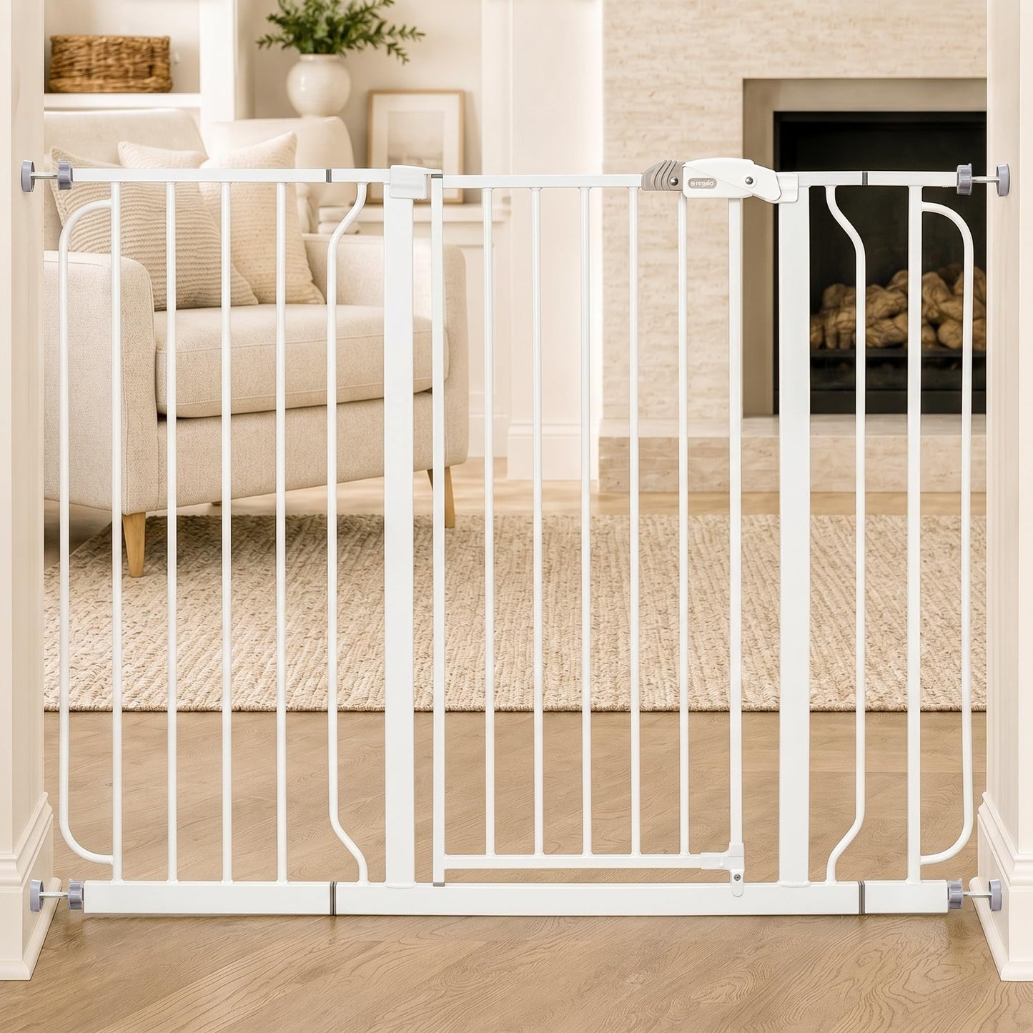 Regalo Safety 29"-38.5" Easy Step Baby Gate, Bottom of Stairs & Doorways
