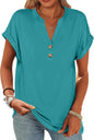 ANRABESS Womens Short Sleeve Henley Tops Summer Shirts Dressy Casual Blouse