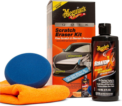 Meguiar's Quik Eraser Kit, Car Scratch Remover, 4 Piece Kit