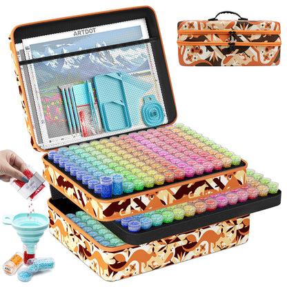 ARTDOT 60 Slots Storage Container for Diamond Art Kits for Adults, Portable Bead Storage Boxes for Diamond Painting Accessories and Tools