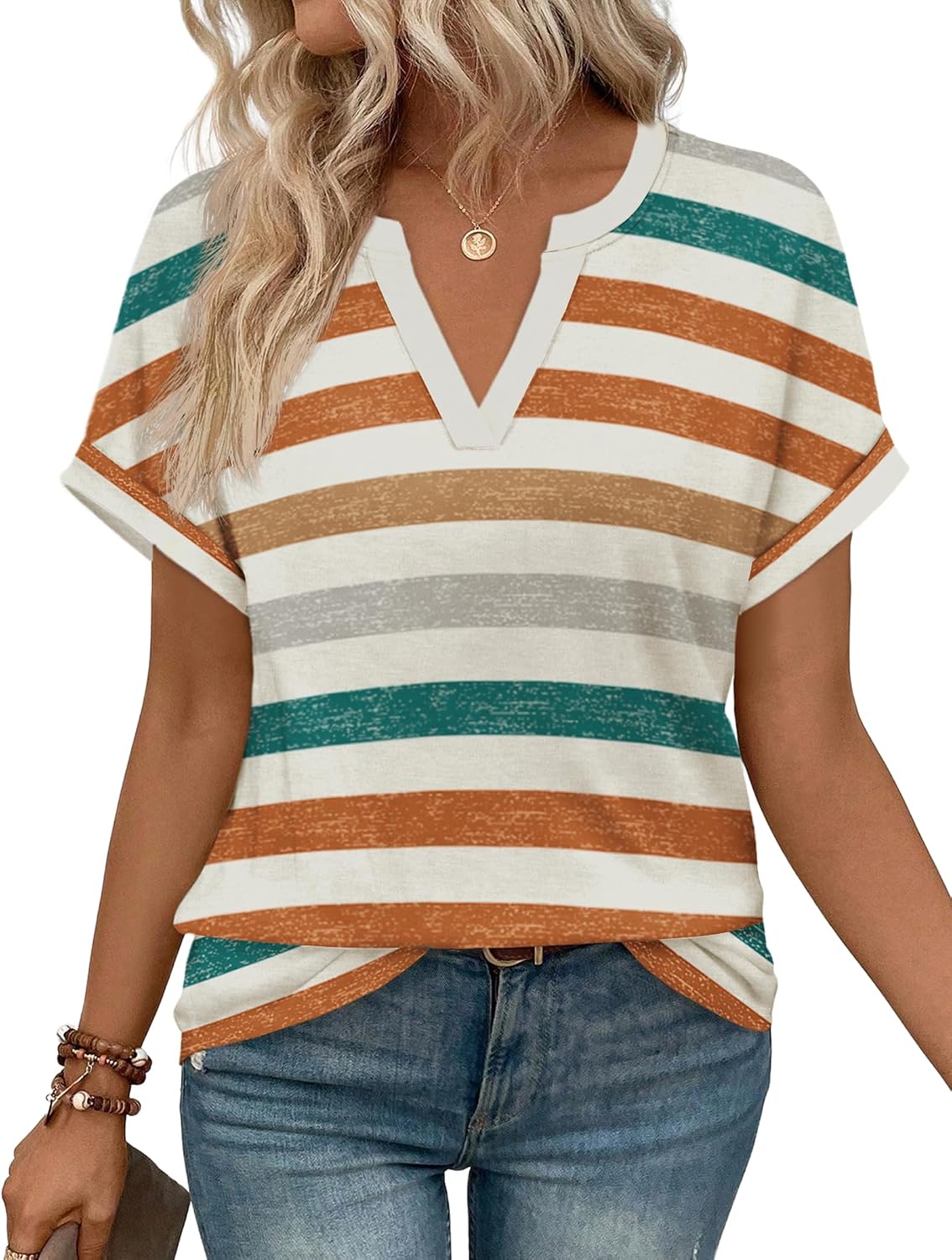 WIHOLL Womens Blouses Spring Tops Short Sleeve Shirts Dressy Casual Summer Vacation Fashion Clothing 2026