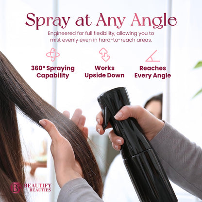 BeautifyBeauties Continuous Spray Bottle for Hair, 6..8 oz Mister Spray