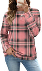 RUMIA Women's Crew Neck Sweatshirt Long Sleeve Tops for Women Fall Clothes