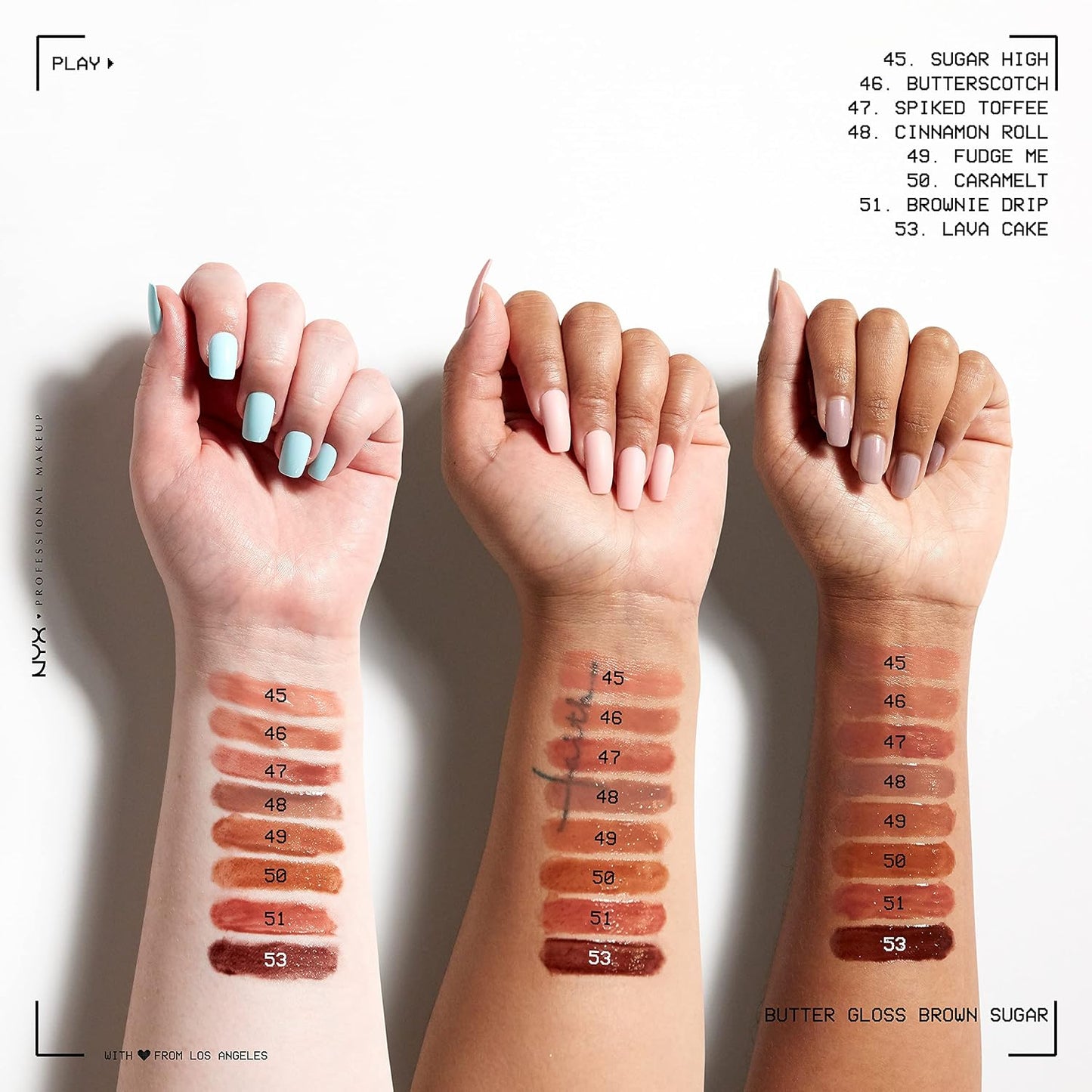 NYX PROFESSIONAL MAKEUP Butter Gloss, Non-Sticky Lip Gloss - Praline (Deep Nude)