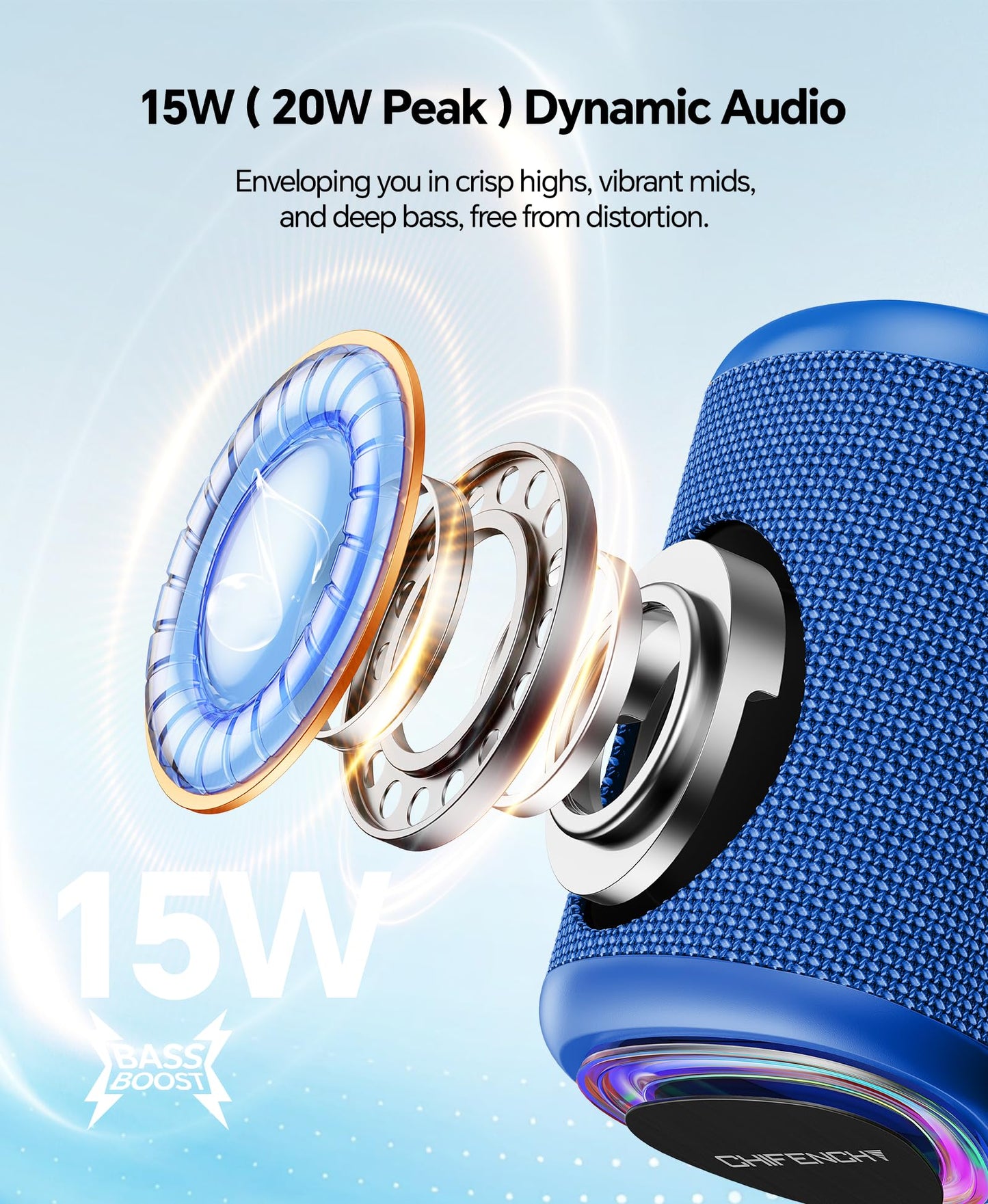 Portable Bluetooth Speaker Beach Essentials: IPX5 Waterproof for Outdoor
