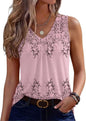 Zeagoo Womens Tank Tops Summer Sleeveless Tops V Neck Pleated Shirts