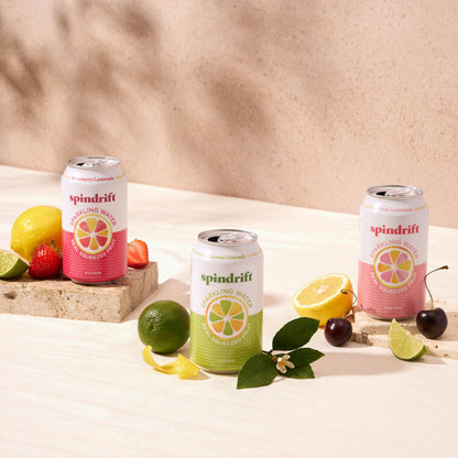 Spindrift Sparkling Water, 4 Flavor Variety Pack, Made with Real Squeezed Fruit, 12 Fl Oz (Pack of 20)