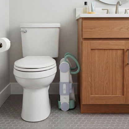Ingenuity My Size Potty Pro 2-in-1 Potty Training Toilet, Floor Potty with Removable Potty Seat for Standard Toilets, Realistic Flushing Sound, for Toddlers Ages 18+ Months, Up to 50 lb